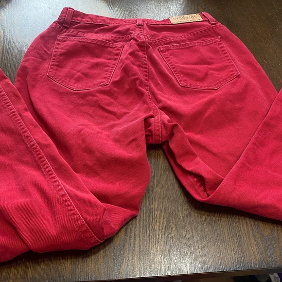 Vintage 90’s Liz Claiborne Lizwear Red Jeans Classic Fit Holiday Waist 27 - Picture 3 of 4